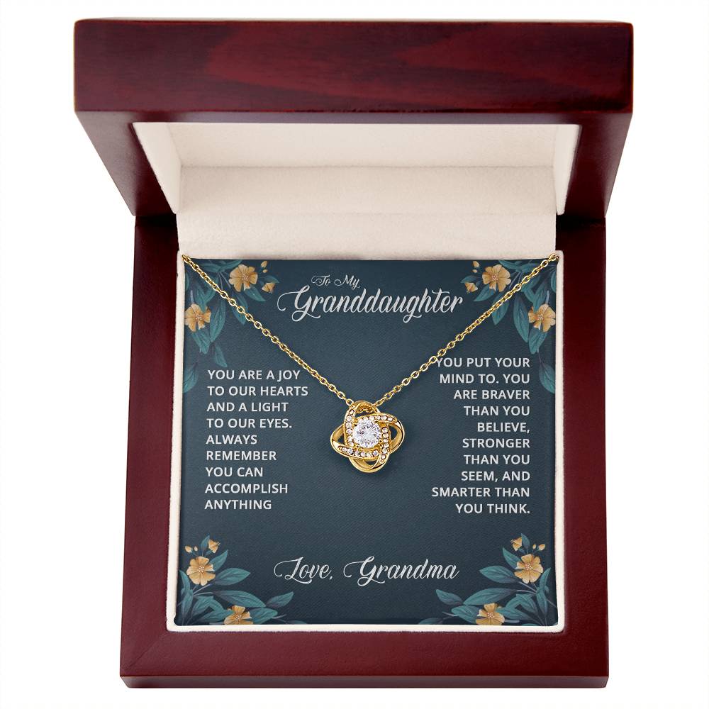 Love Knot for Granddaughter - You Are A Joy To Our Hearts