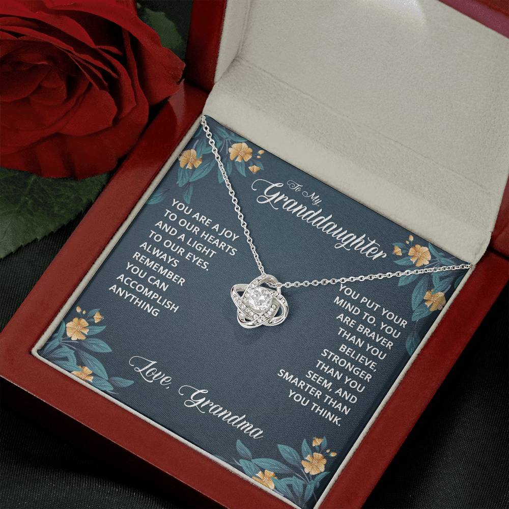 Love Knot for Granddaughter - You Are A Joy To Our Hearts