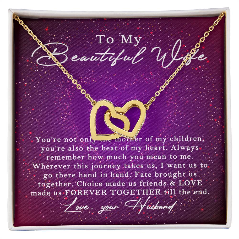 Interlocking Hearts for Wife - Forever Together Till The End