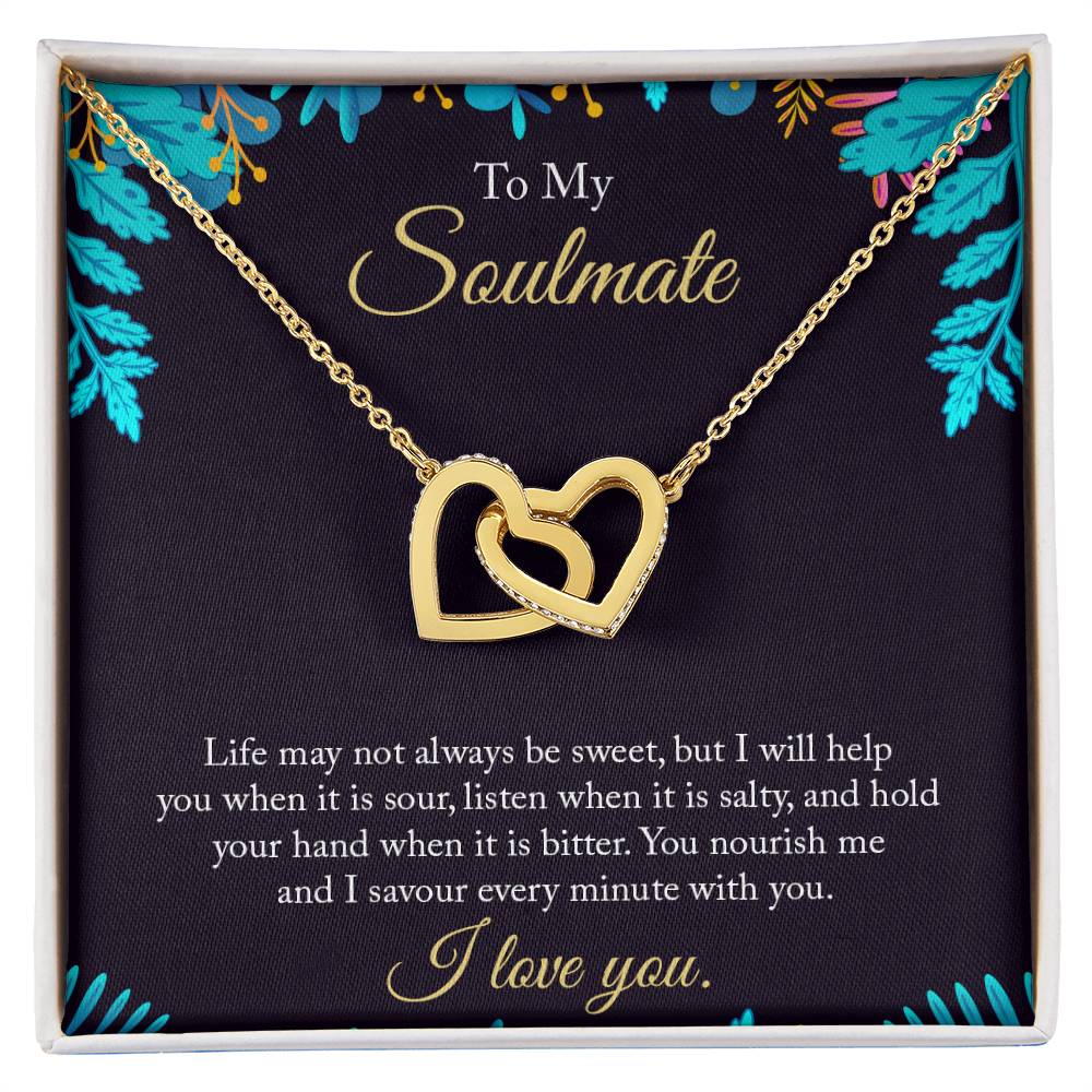 Interlocking Hearts for Wife / Soulmate - I Savour Every Minute With You