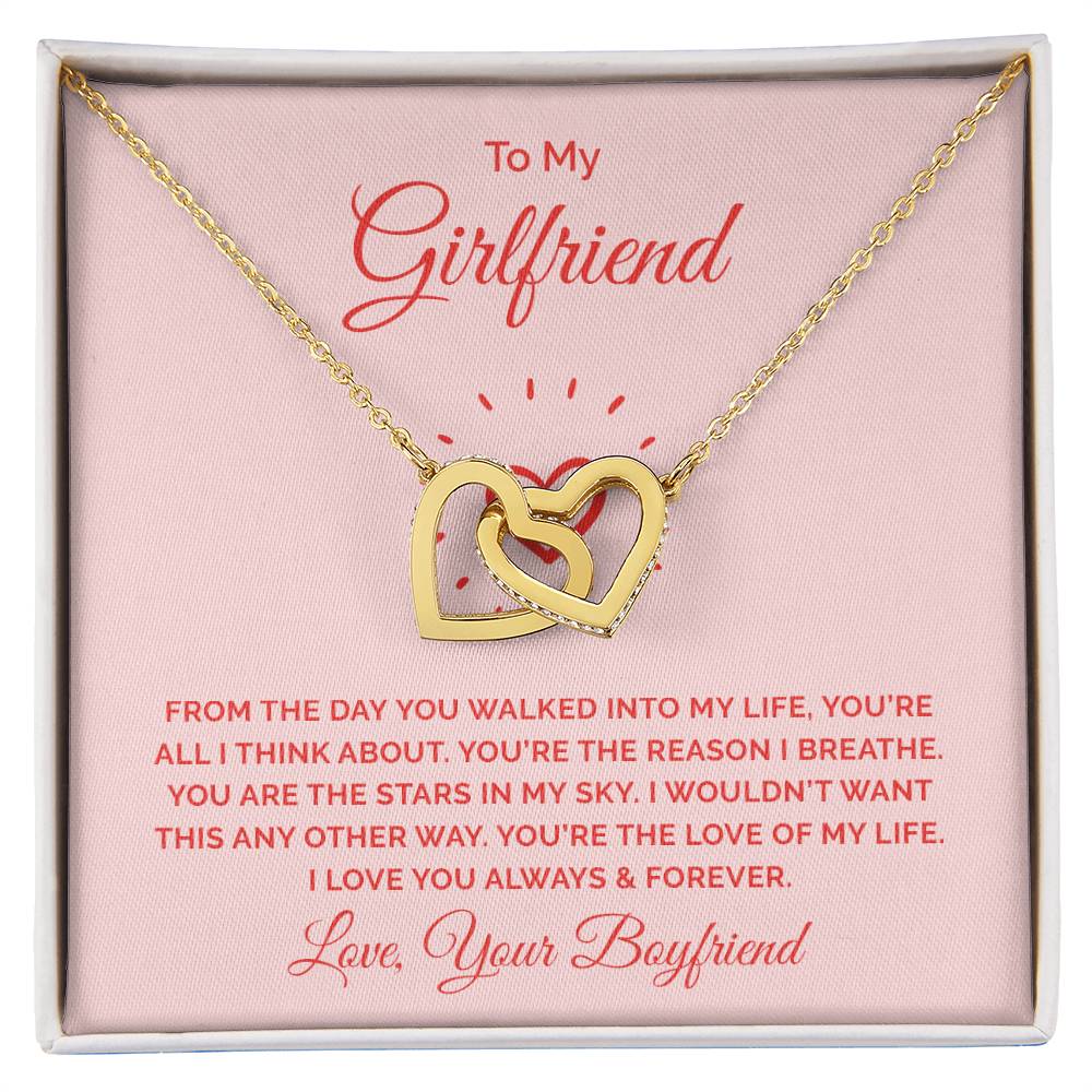 Interlocking Hearts for Girlfriend - From The Day You Walked Into My Life