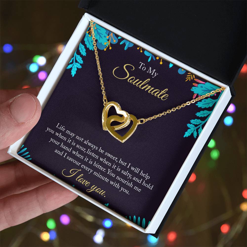 Interlocking Hearts for Wife / Soulmate - I Savour Every Minute With You