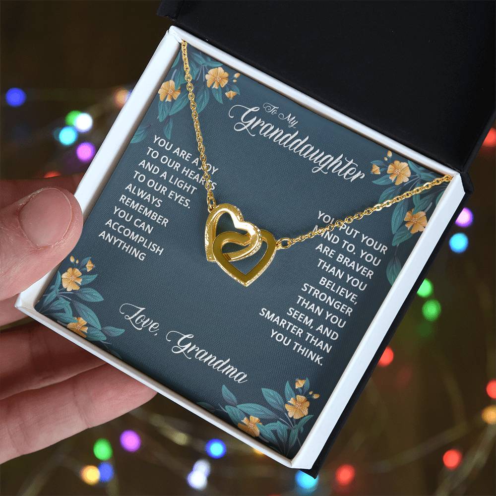 Interlocking Hearts for Granddaughter - Christmas - I Love You Today, Forever