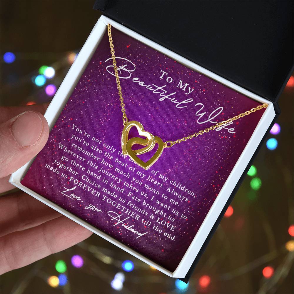 Interlocking Hearts for Wife - Forever Together Till The End