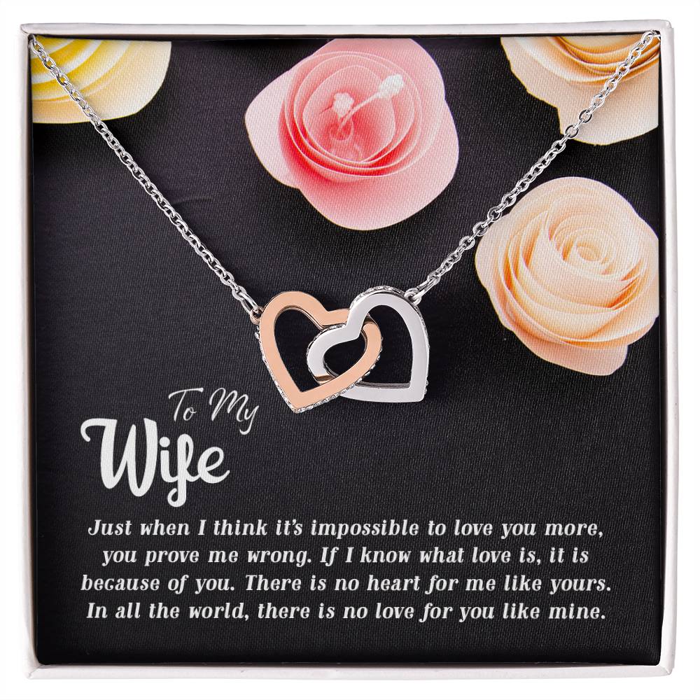 Interlocking Hearts for Wife - There Is No Love For You Like Mine