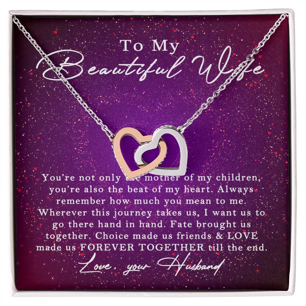 Interlocking Hearts for Wife - Forever Together Till The End