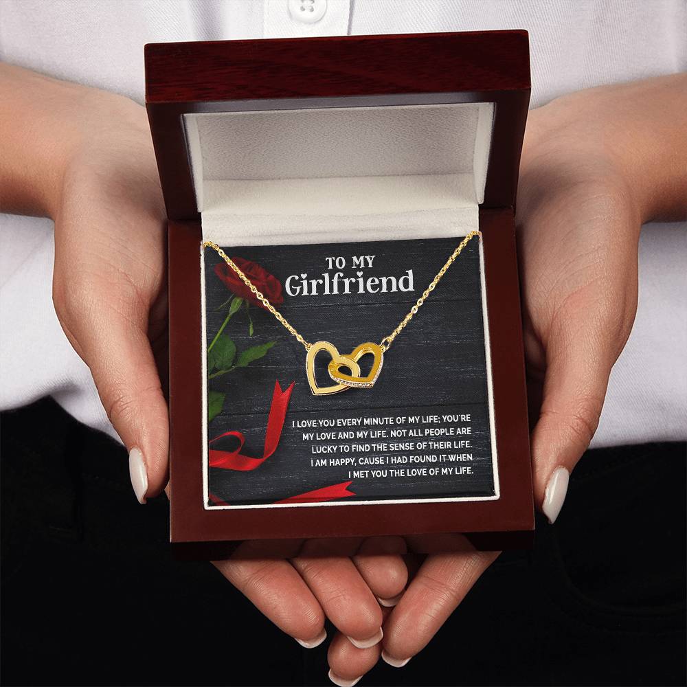 Interlocking Hearts for Girlfriend - I Love You Every Minute Of My Life