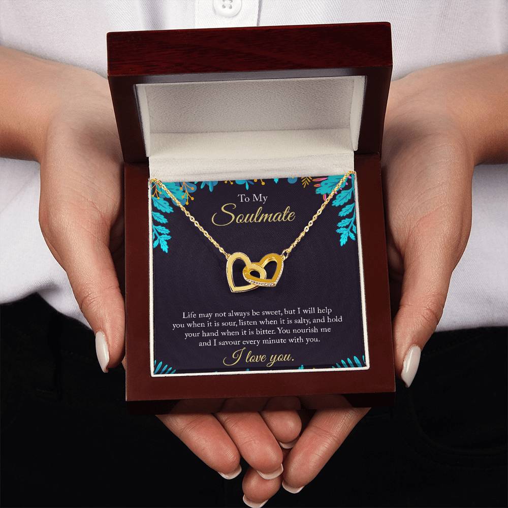 Interlocking Hearts for Wife / Soulmate - I Savour Every Minute With You