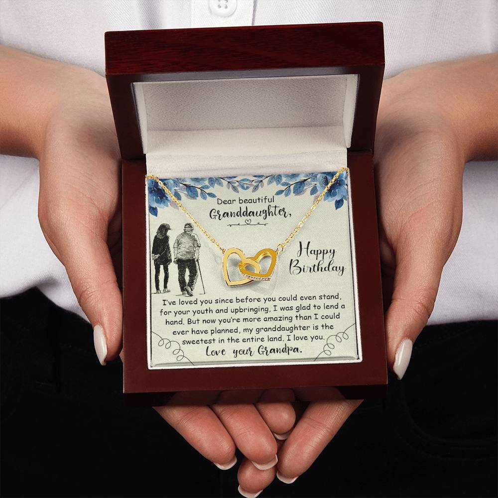 Interlocking Hearts for Granddaughter - My Granddaughter Is The Sweetest