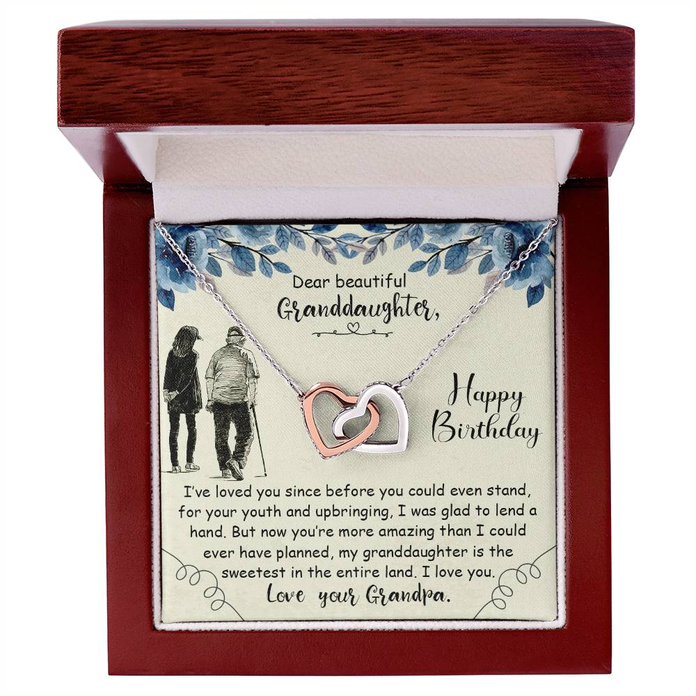 Interlocking Hearts for Granddaughter - My Granddaughter Is The Sweetest