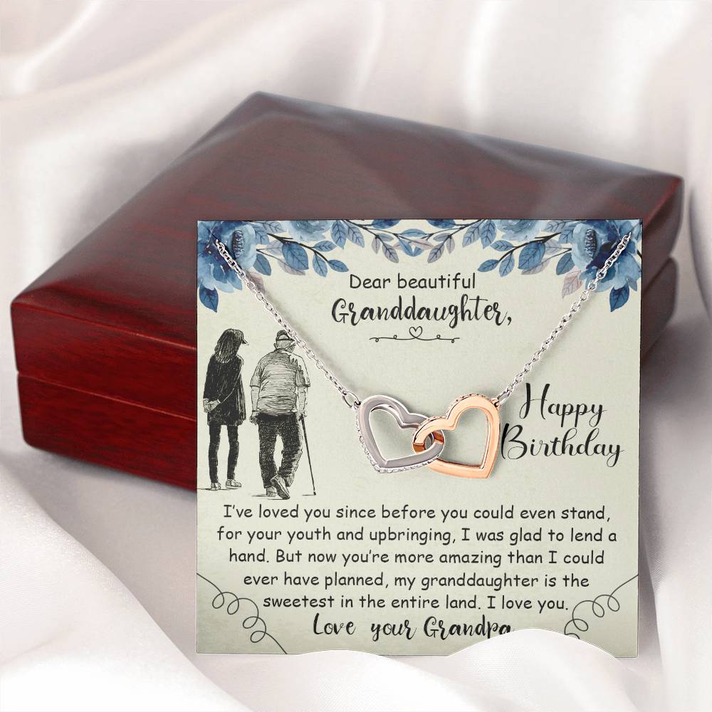Interlocking Hearts for Granddaughter - My Granddaughter Is The Sweetest