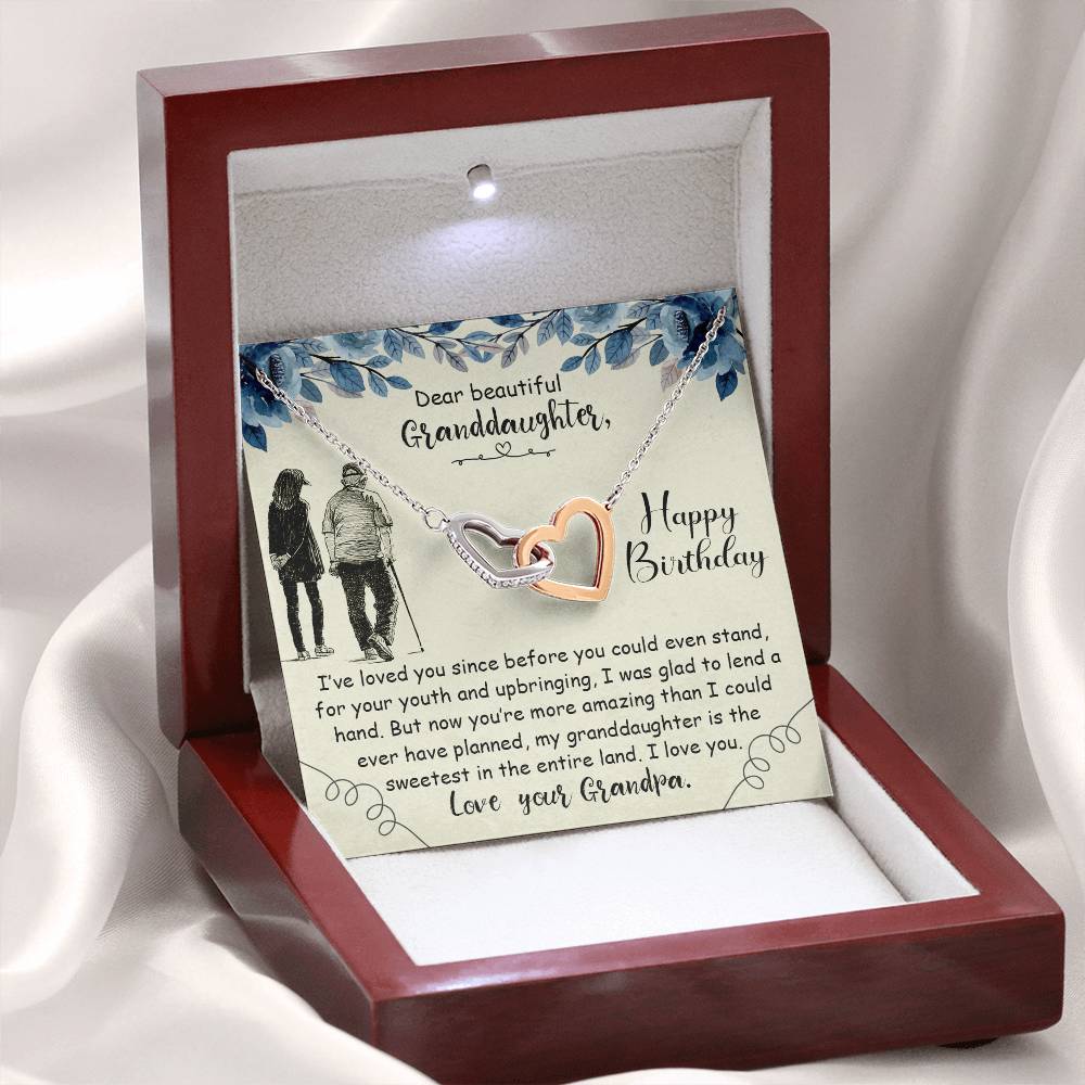 Interlocking Hearts for Granddaughter - My Granddaughter Is The Sweetest