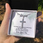 Stainless Cross for Mom - She Is Beautiful, My Walking Miracle