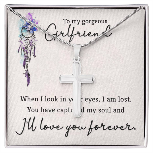 Stainless Cross for Girlfriend - You Have Captured My Soul