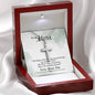 Stainless Cross for Mom - She Is Beautiful, My Walking Miracle