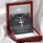 Stainless Cross for Granddaughter - You Stole My Heart From The Very Start