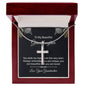 Stainless Cross for Granddaughter - You Stole My Heart From The Very Start
