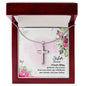 Stainless Cross for Sister - Definition - A Female Sibling, Protector