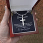 Stainless Cross for Granddaughter - You Stole My Heart From The Very Start