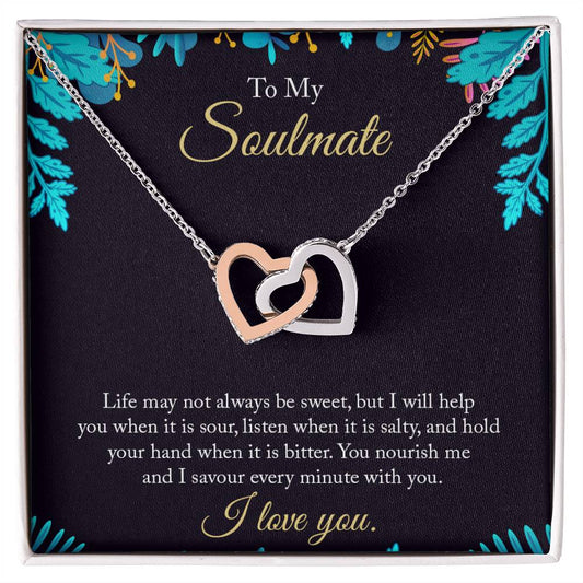Interlocking Hearts for Wife / Soulmate - I Savour Every Minute With You